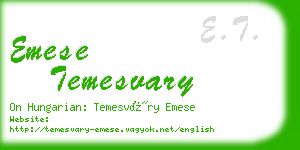 emese temesvary business card